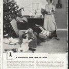 1958 BarcaLounger Ad "two Christmas Gifts in one"