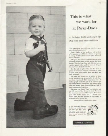 1958 Parke-Davis Ad "what we work for"