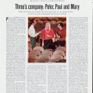 1964 Peter, Paul and Mary Article "Three's company"