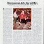 1964 Peter, Paul and Mary Article "Three's company"