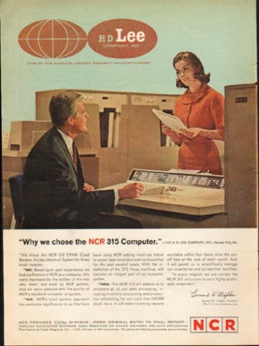 1962 NCR Computer Ad "NCR 315 Computer"