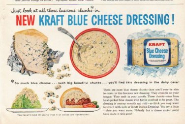 1961 Kraft Ad "Kraft Blue Cheese Dressing"