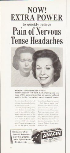 1964 Anacin Ad "Extra Power"