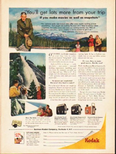 1953 Kodak Ad "more from your trip"
