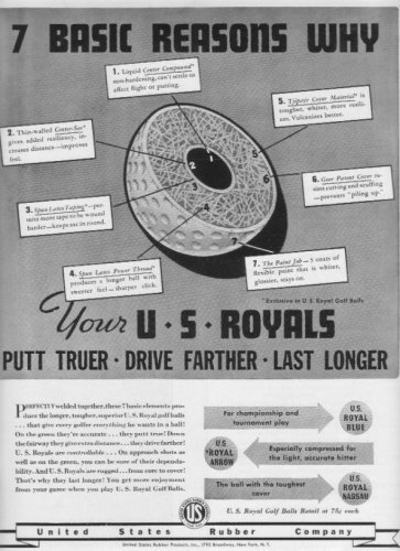 1937 U.S. Royal Golf Balls Ad