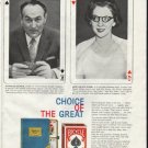 1958 Bicycle Playing Cards Ad "Choice"