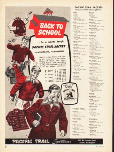 1953 Pacific Trail Ad "Back To School"