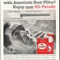 1958 Hit Parade Cigarettes Ad "Pleasure up your smoking"