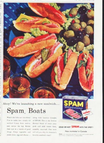1957 Spam Ad "Spam Boats"