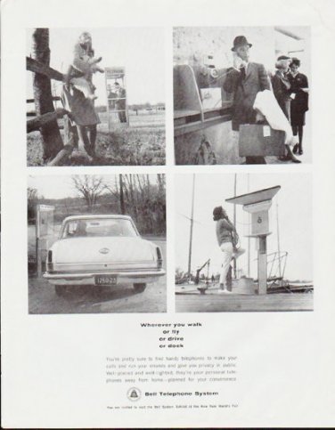 1964 Bell Telephone System Ad "Wherever you walk"