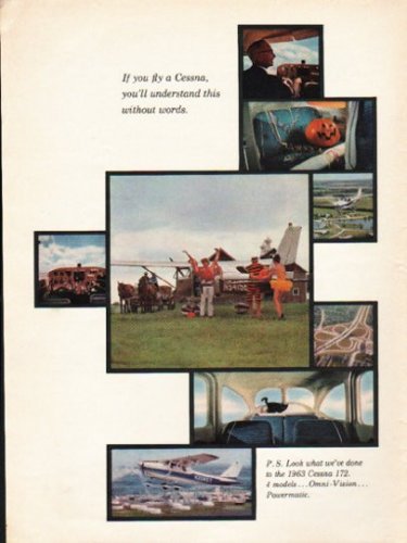 1963 Cessna Ad "If you fly a Cessna" ~ (model year 1963)