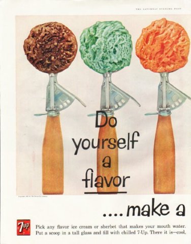 1961 7-Up Ad "Do yourself a flavor"