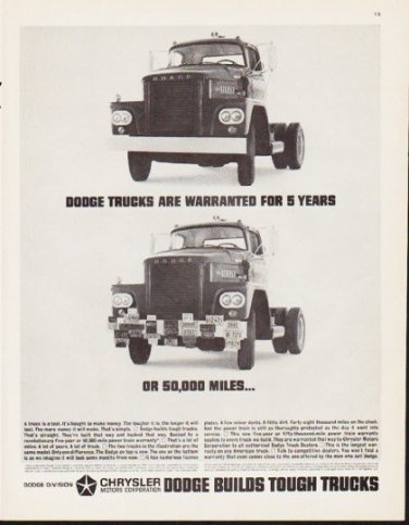 1963 Dodge Trucks Ad "Dodge Trucks Are Warranted"