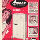 1953 Amana Freezer Ad "Here's Why"