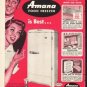 1953 Amana Freezer Ad "Here's Why"