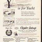 1953 Chrysler Airtemp Ad "Y is for Yacht"