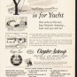 1953 Chrysler Airtemp Ad "Y is for Yacht"