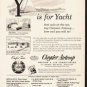 1953 Chrysler Airtemp Ad "Y is for Yacht"