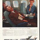 1958 Boeing Ad "Only seven hours"
