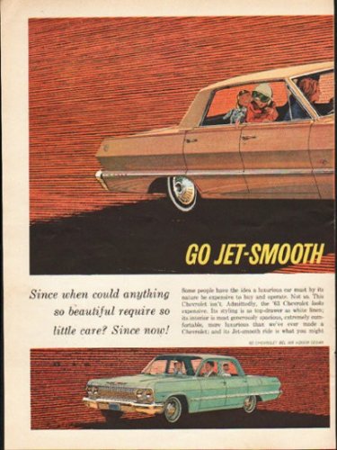 1963 Chevrolet Ad "Go Jet-Smooth" ~ (model year 1963)