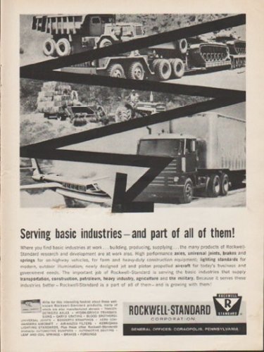 1962 Rockwell-Standard Ad "Serving basic industries"