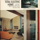 1961 Westinghouse Ad "total electric home"