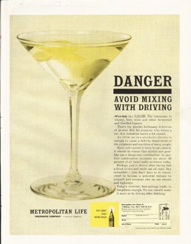 1961 Metropolitan Life Ad "Danger"