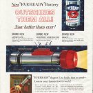 1958 Eveready Battery Ad "Outshines Them All"