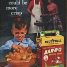 1961 Blue Bell Potato Chips Ad "more crisp"