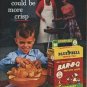 1961 Blue Bell Potato Chips Ad "more crisp"