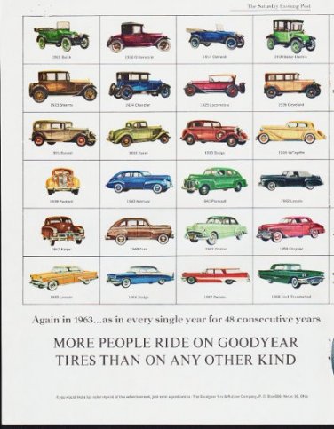 1963 Goodyear Tires Ad "48 consecutive years"