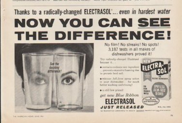 1961 Electrasol Ad "see the difference"