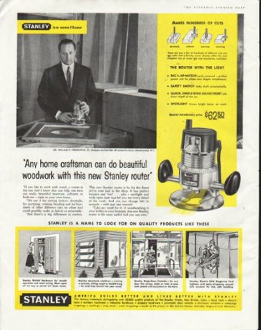 1958 Stanley Tools Ad "Any home craftsman"
