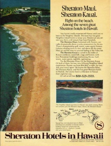 1976 Sheraton Hotels Ad "Sheraton-Maui"