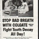 1958 Colgate Ad "Stop Bad Breath"