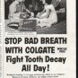 1958 Colgate Ad "Stop Bad Breath"