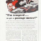 1957 Pitney-Bowes Ad "I'm tempted"