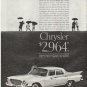 1961 Chrysler Ad "spread the news" ~ model year 1961
