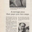1962 U.S. Savings Bonds Ad "A savings plan"