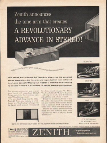 1962 Zenith Ad "A Revolutionary Advance"