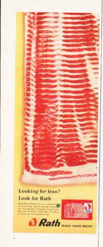 1964 Rath Bacon Ad "Looking for lean"