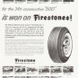 1957 Firestone Tires Ad "Race of Tires"
