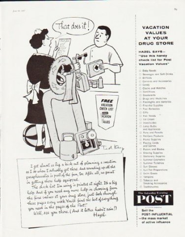 1957 The Saturday Evening Post Ad "That does it"