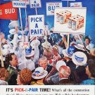 1964 Budweiser Ad "It's Pick-A-Pair Time!"