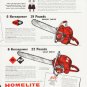 1957 Homelite Chain Saw Ad "Power Twins"