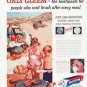 1957 Gleem Toothpaste Ad "Only Gleem"