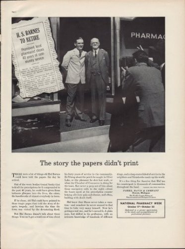 1938 Parke, Davis & Company Ad "Hal Barnes"