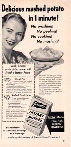1953 French's Instant Mashed Potato Ad