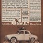 1960 Renault Dauphine Ad "Driving Fun Again"
