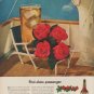 1949 Four Roses Whiskey Ad "First-class passenger"